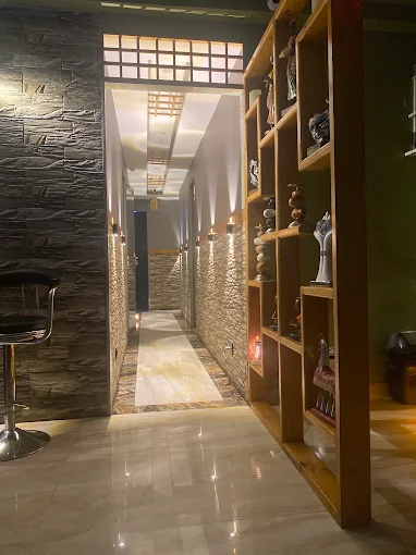 Relaxing spa corridor